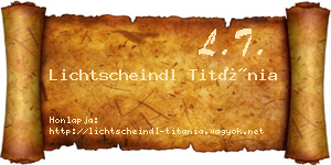 Lichtscheindl Titánia névjegykártya